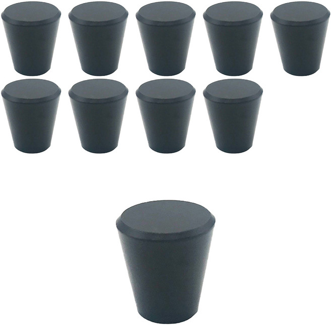 팝마인즈 알루미늄 심플서랍 문고리 블랙 20mm, 10개