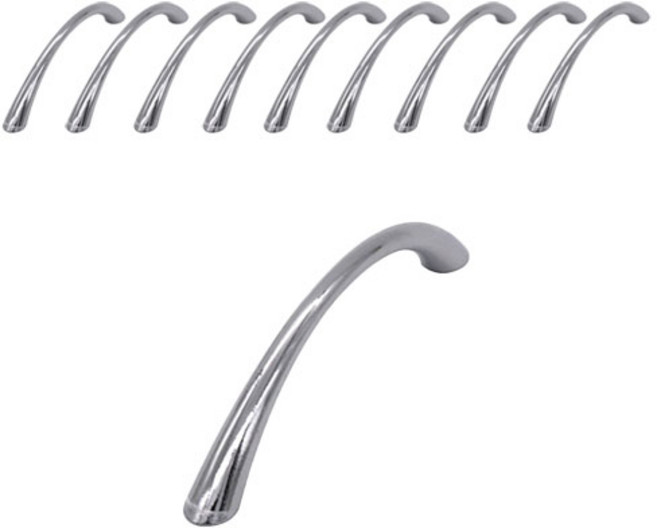 팝마인즈 심플 유럽식 가구손잡이 실버유광 96mm, 10개