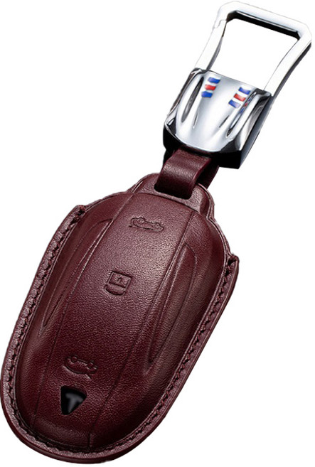 크로니클 벨루가 테슬라 가죽 키케이스 A타입, 와인, 1개, 테슬라 A타입