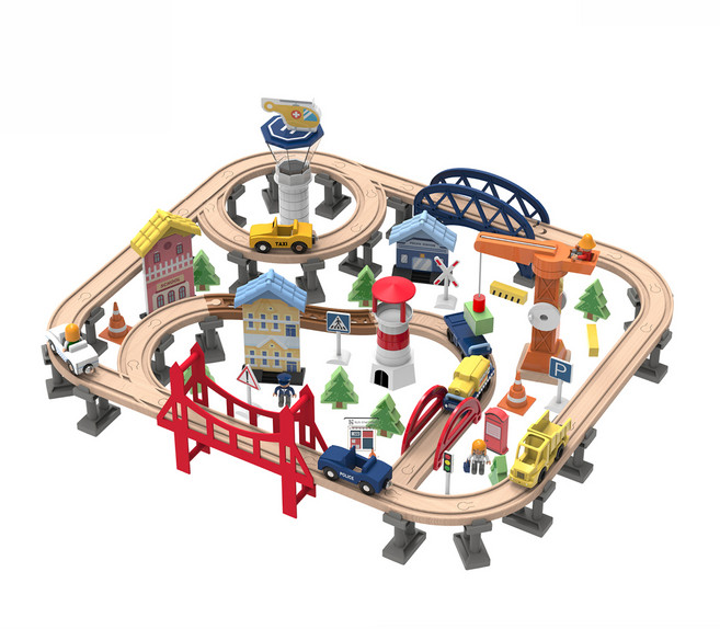 레오앤프랜즈 레일웨이 시티 세트 퍼즐, 1세트, 100피스