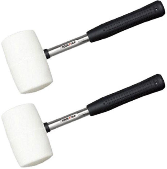TOOLSTAR Lutz 橡膠槌 W 300mm 白色 + 黑色, 單一商品, 2個