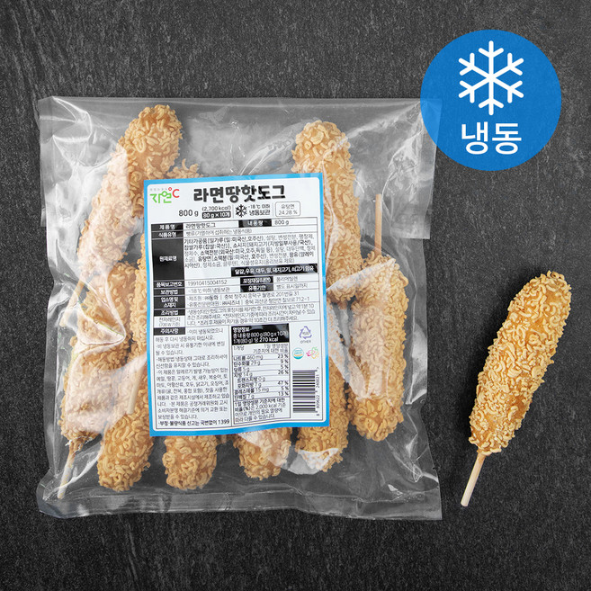 자연도씨 라면땅 핫도그 (냉동), 80g, 10개입, 1개