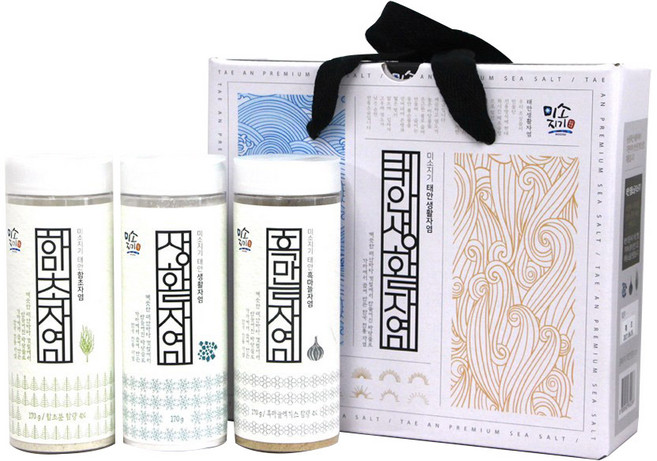 미소지기 태안 생활자염 3종 선물세트, 510g, 1세트
