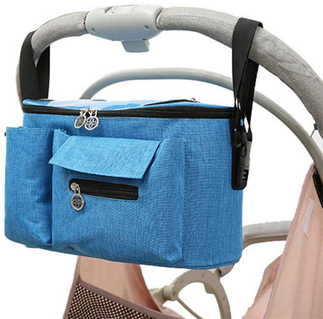 카트 유니버셜 다기능 유모차 걸이 정리함 가방, A블루, 1개