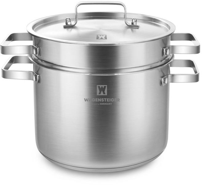 바겐슈타이거 인덕션 올스텐 파스타 양수냄비, 22cm, 실버, 1개