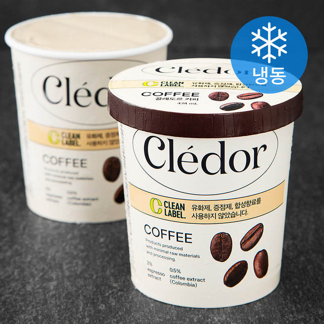 끌레도르 클린라벨 커피 파인트 (냉동), 474ml, 1개입, 1개