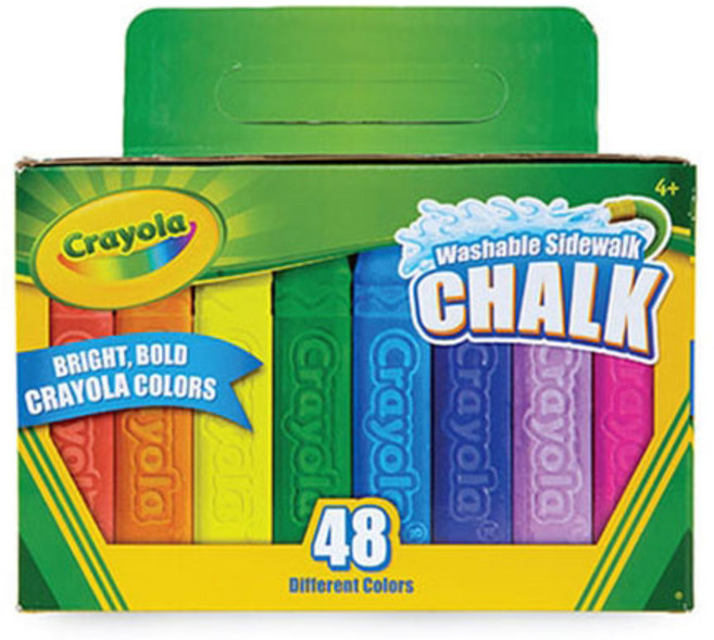 크레욜라 야외용 수성 분필 48색 536221, 혼합색상, 1개