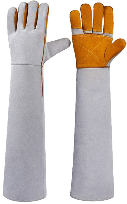 그루터기친구 1 더 두꺼워진 개물림방지 장갑 양손 60cm, 혼합색상, 1세트