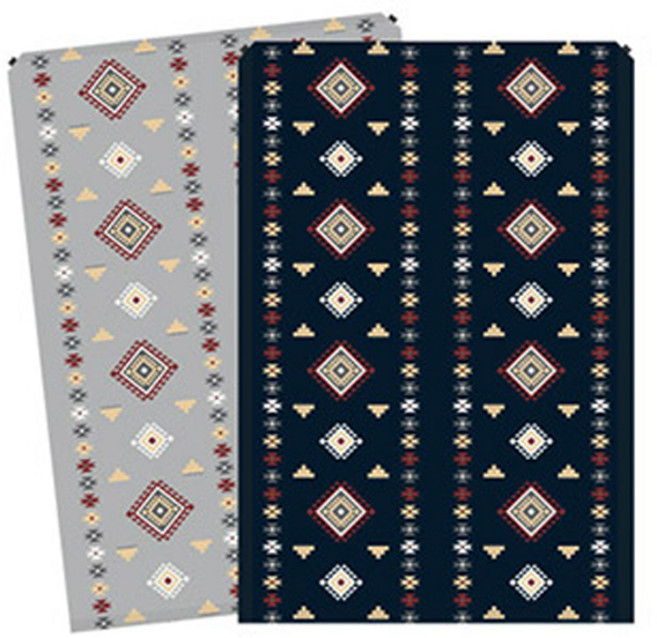 알래스카블랙 노르딕 양면 자충매트 2인용, 네이비 + 그레이