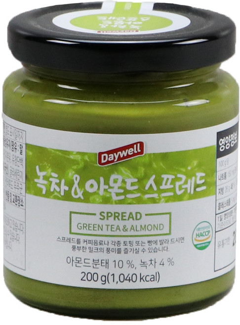 데이웰 녹차&아몬드 스프레드, 200g, 1개