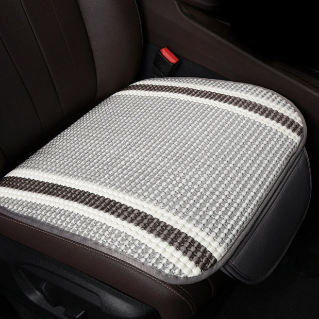 CareFree 스타일리쉬 사계절 차량용 앞좌석 시트 방석 MS-1050, 그레이, 1개