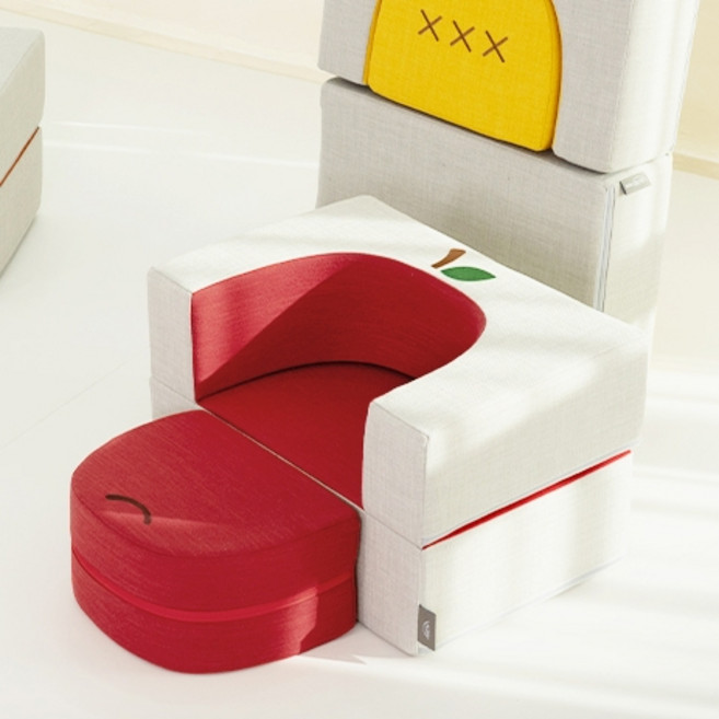 알집매트 얌얌 유아소파, 사과