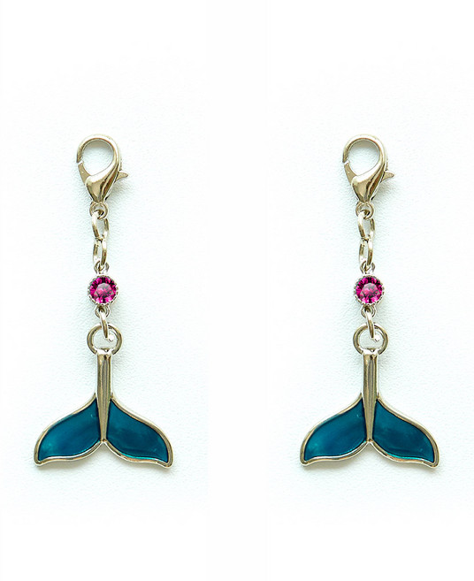 퍼니메이드 행운의 고래꼬리 탄생석 키링 2p, 7월 루비, 1개