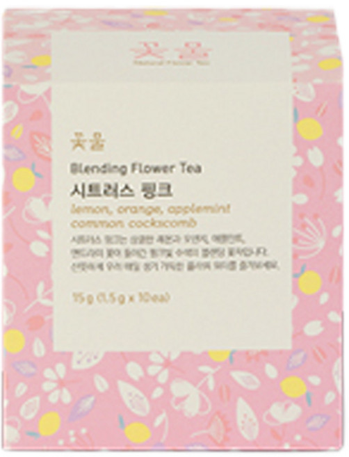 꽃물 블랜딩 플라워 티 시트러스 핑크, 1.5g, 10개, 10개