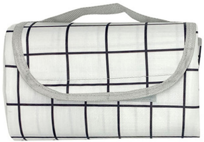 메이리앤 방수 체크무늬 피크닉 매트, 화이트