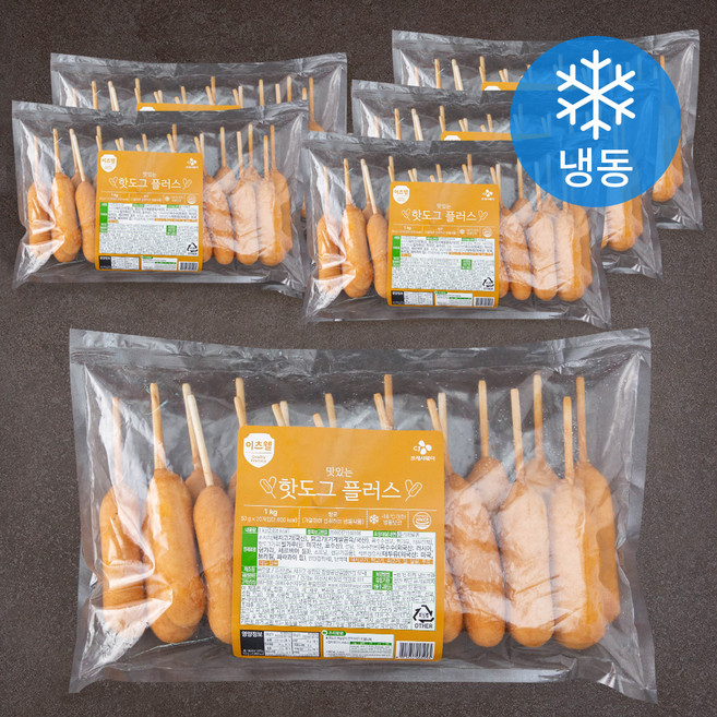 이츠웰 맛있는 핫도그 플러스 (냉동), 50g, 20개입, 6개