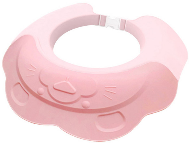 버드시아 라이언 실리콘 유아 샴푸캡, 베이비핑크, 1개