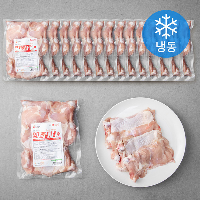 수월한 염지뼈닭갈비 (냉동), 600g, 15개