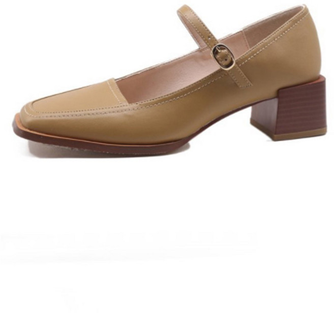 도도팩토리 여성용 광큐로 각진 스퀘어토힐