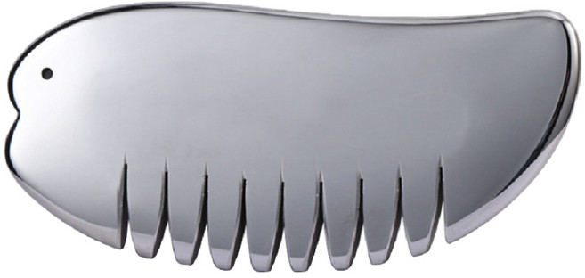 브릴리홈 테라헤르츠 원석 괄사 마사지 물고기 빗 BH1221-18, 1개