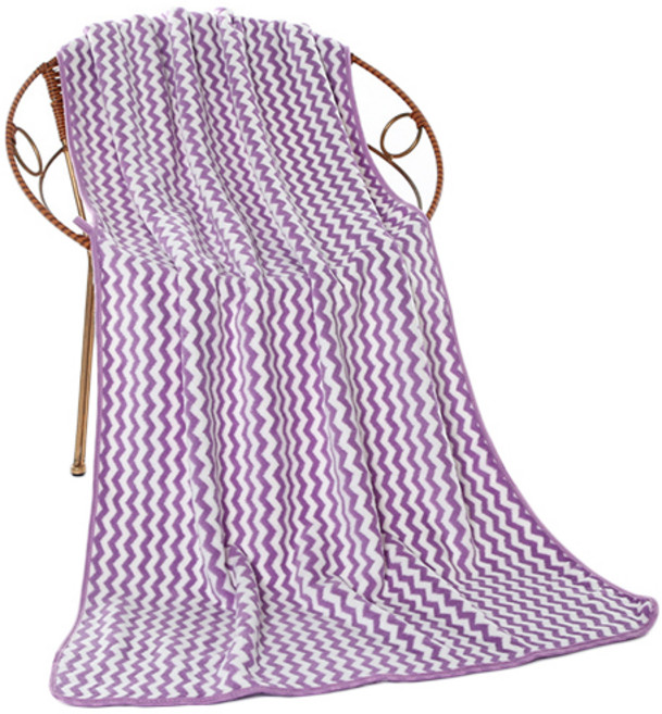 Z스트라이프 부드러운 대형 목욕수건 비치 타월 70x140, A퍼플, 1개