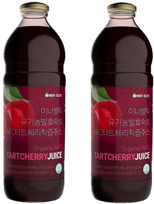 이너블릭 유기농 발효숙성 NFC 타트체리 착즙주스, 1L, 2개