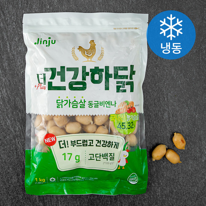 진주햄 더 건강하닭 닭가슴살 동글비엔나 (냉동), 1000g, 1개