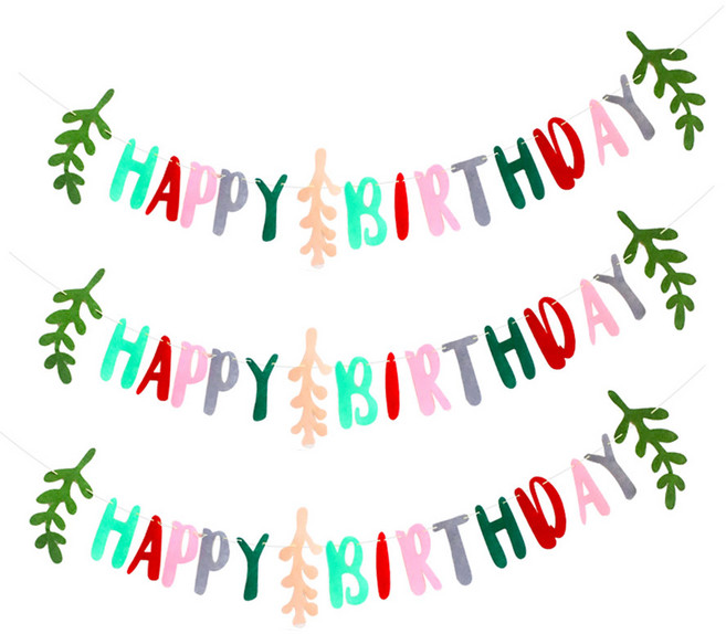 빌리네집 나뭇잎 생일 가랜드, 컬러