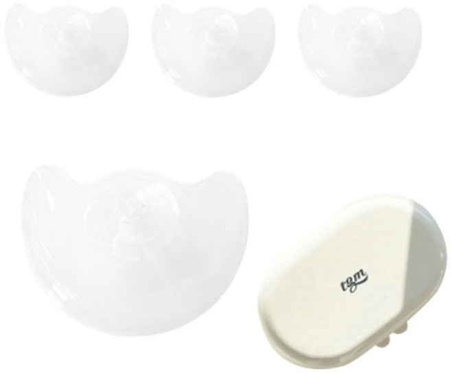 티지엠 국산 실리콘 유두보호기 4p + 보관케이스, 1세트