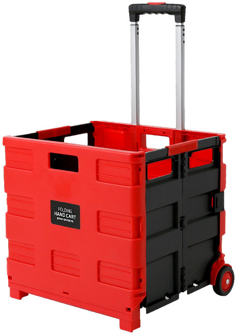 홈앤하우스 접이식 핸드카트 대형 35kg, 레드, 1개