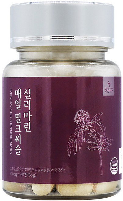 청년곡창 매일 밀크씨슬 실리마린 600mg, 60정, 1개