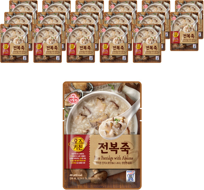 오뚜기 오즈키친 전복죽, 450g, 18개