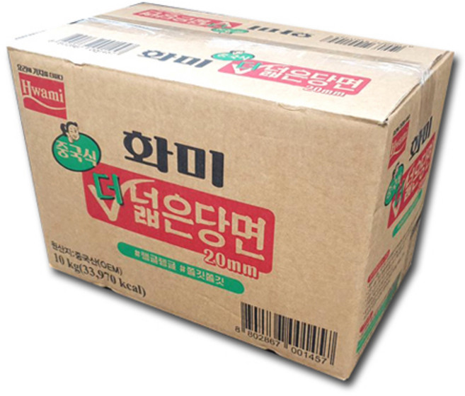 화미 중국식 더 넓은 자른 당면 20mm, 10kg, 1개