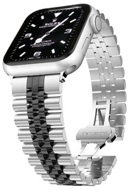 하빙 애플워치 쥬빌레 메탈 밴드2 42mm, 블랙콤비(스트랩)