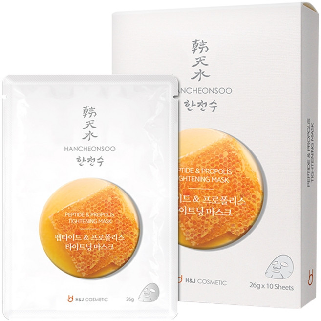 한천수 펩타이드 앤 프로폴리스 타이트닝 마스크팩, 1개입, 10개