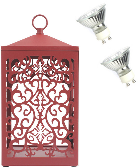 캔들워머 스크롤 + 전구 2p 세트, 레드