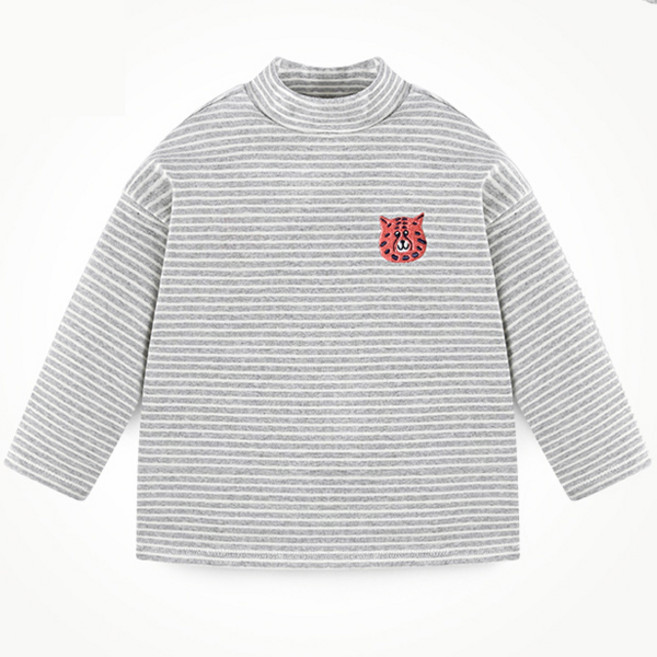 밀크마일 아동용 치치 스트라이프 반폴라 티셔츠