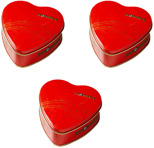 코스카 하트 패키지 터키쉬딜라이트 터키젤리 디저트과자 믹스넛, 150g, 3개