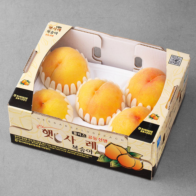 햇사레 GAP 당도선별 부드러운 황도복숭아, 1.8kg(5-8과), 1박스