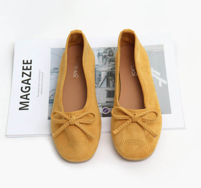 쥬시포올 여성 데일리 플랫슈즈 스웨이드 리본 드라이브슈즈 RS-9807