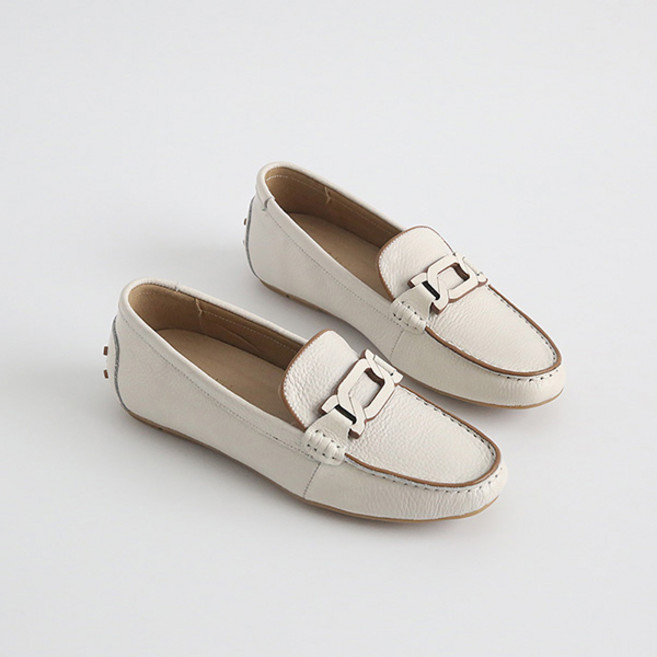 JACK&JILL 女款牛皮紐結樂福鞋 JC1603