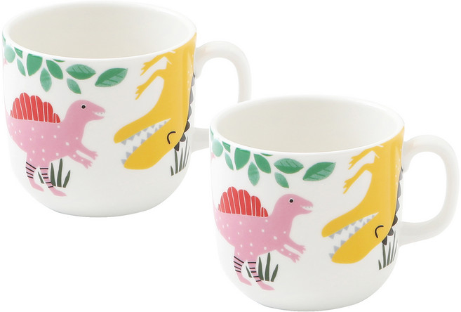 ZEN 아이앰디노 어린이머그세트 250ml 2p, 혼합색상, 1세트