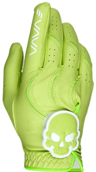 어베이브 여성용 스컬로고 칼라 골프장갑 오른손용, 그린, 1개