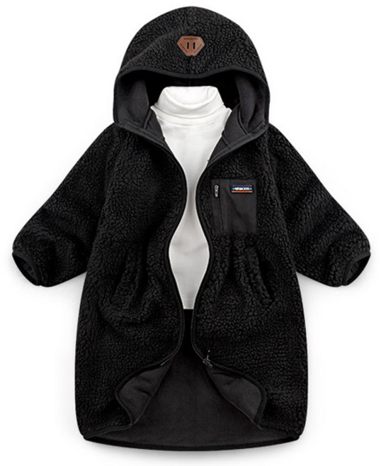 젤리스푼 아동용 HIT 히트 뽀글이 플리스 후드 롱점퍼