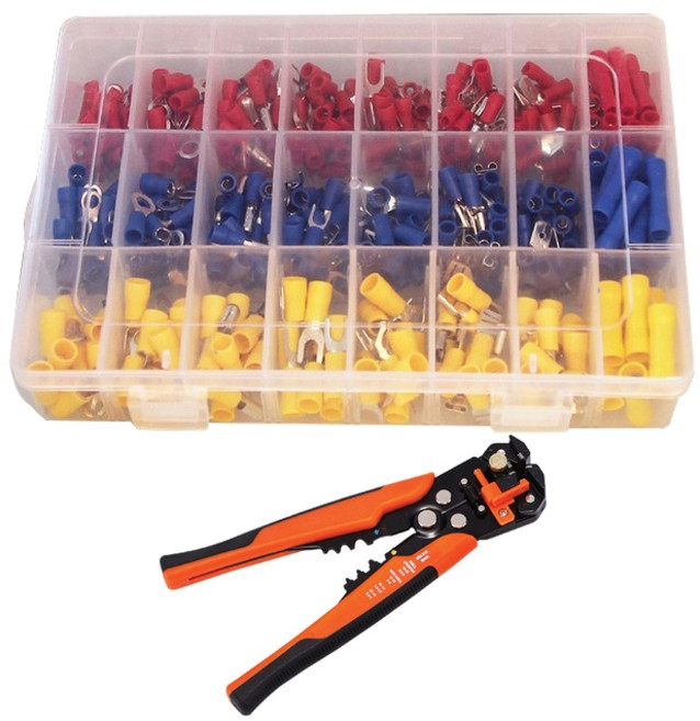 빌리네집 스트리퍼 압착기 + 퀵터미널 단자 400p 세트, 1세트