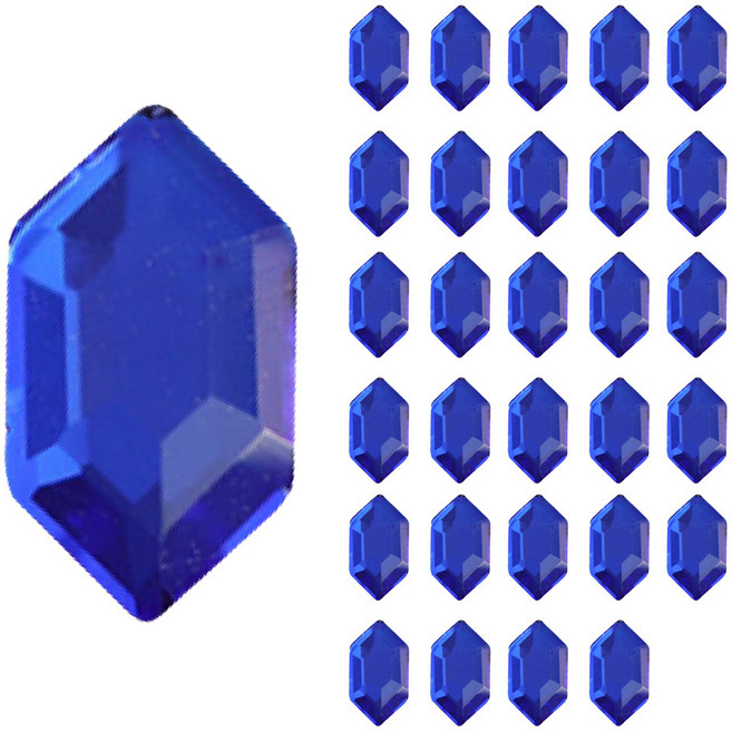 골드루쓰 미니핵사곤 네일파츠 30p, 코발트블루, 1개