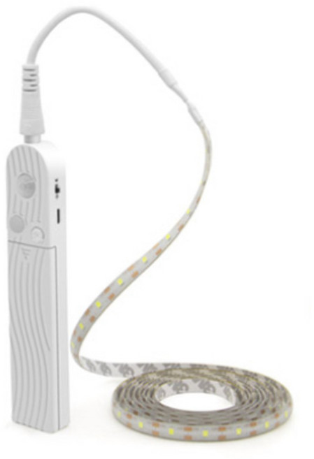 플렉시블 동작 시간 조절 모션 무드 간접조명 LED 스트립 센서등, Warm White, 1개