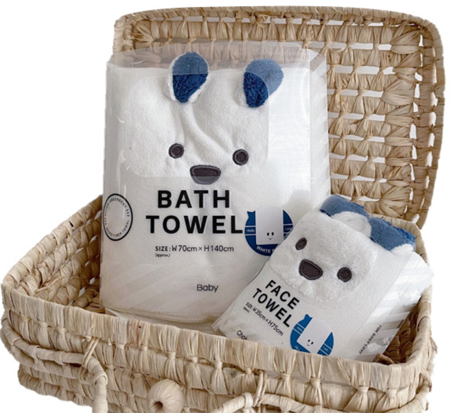 타니 세면타월 + 바스타월 세트, 북극곰, 1세트