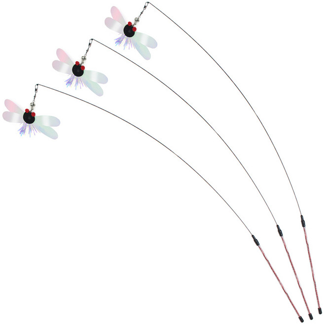 펫츠몬 고양이 플라잉 롱 와이어 낚시대 3p, 잠파리, 1세트