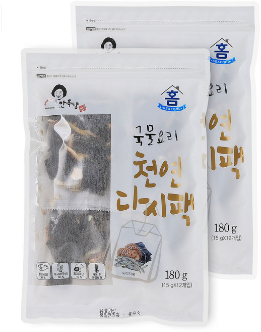 안옥남 국물요리 다시팩 12p, 180g, 2개